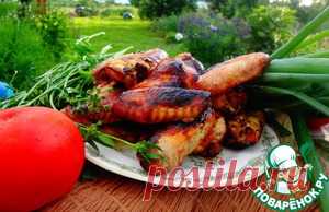 Куриные крылышки в имбирно-медовой глазури - кулинарный рецепт