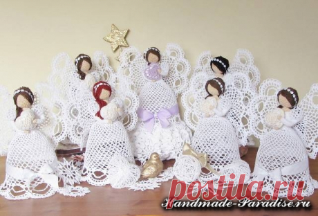 Ажурные ангелы крючком. Схемы - Handmade-Paradise