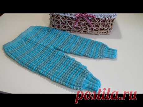 Как связать детские штанишки(на 6-12 мес.). Knitted baby trousers.