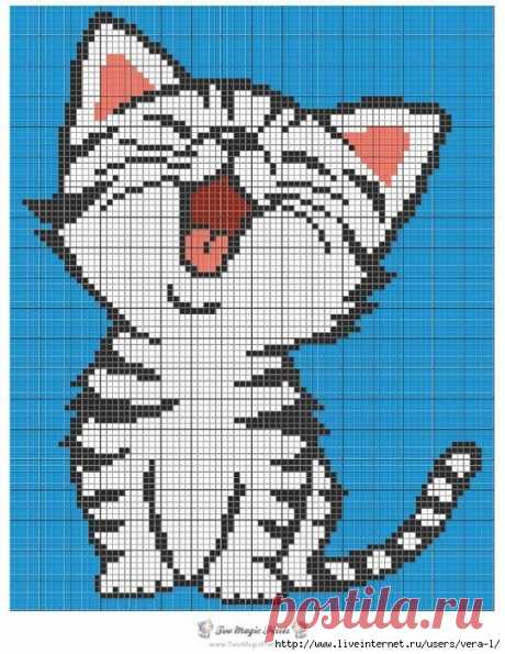 Покрывало Котёнок. Автор - Two Magic Pixels