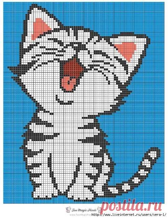 Покрывало Котёнок. Автор - Two Magic Pixels