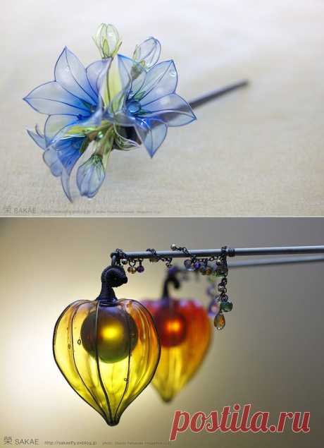 Kanzashi (кандзаси) - японское искусство украшения для волос + мастер-класс