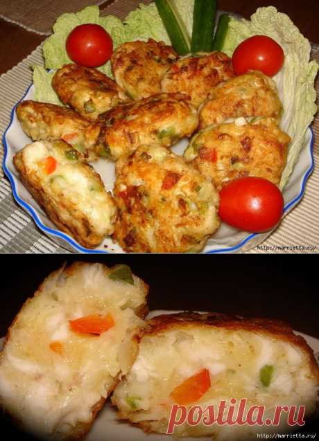 Курино-кабачковые котлетки, как пирожки.