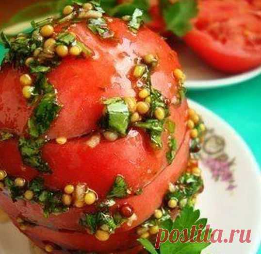 Пикантные помидорки за полчаса | Вкусный каприз.