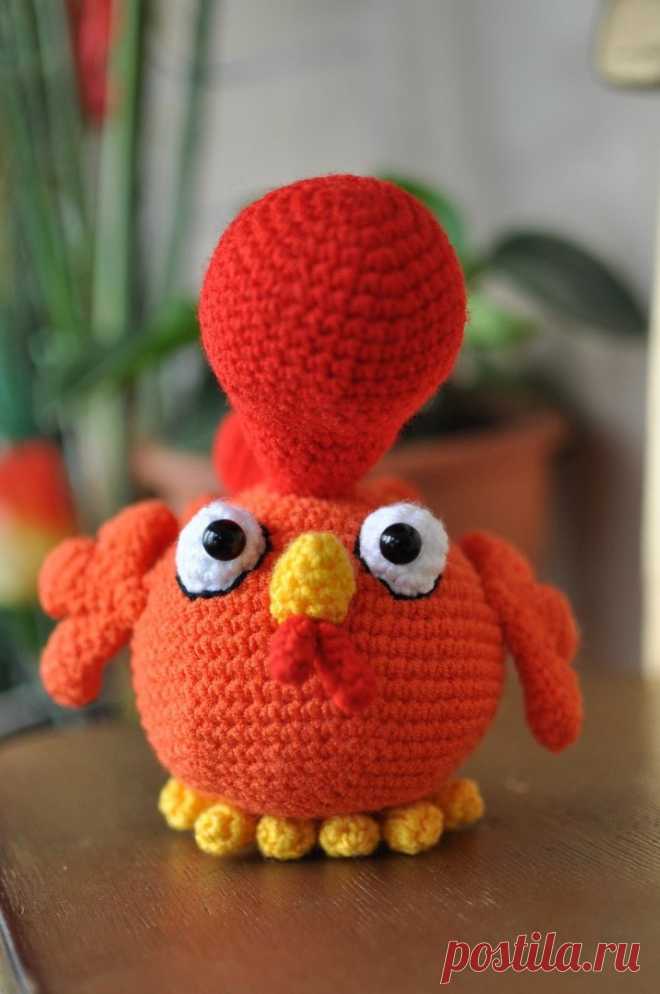 PDF Петушок Петюшка крючком. FREE crochet pattern; Аmigurumi cock patterns. Амигуруми схемы и описания на русском. Вязаные игрушки и поделки своими руками #amimore - Петух, маленький петушок.