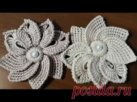 Необычный ЦВЕТОК КРЮЧКОМ. Цветок для начинающих. Flowers crocheted.