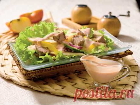 Салат с бужениной Предлагаем рецепт оригинального и очень вкусного салата.