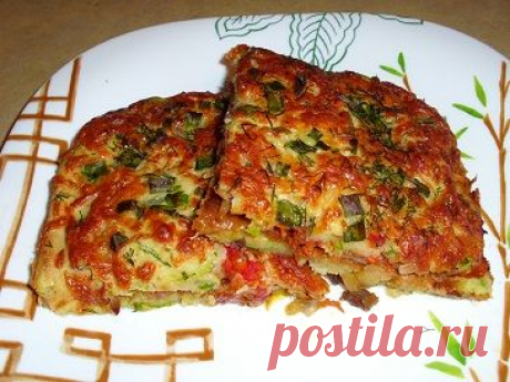 Запеканка из кабачков с грибами