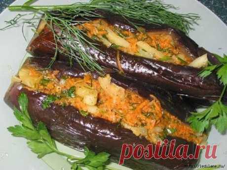 Квашенные баклажаны с зеленью | Четыре вкуса