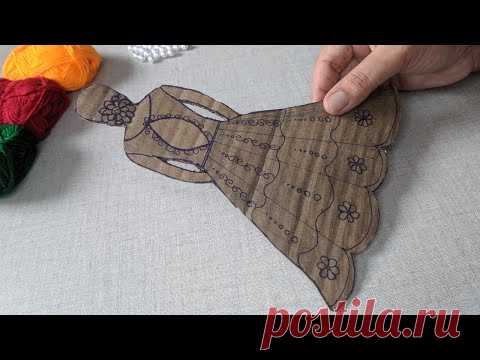 Amazing Hand Making Doll design trick | Super Easy Hand Embroidery design idea