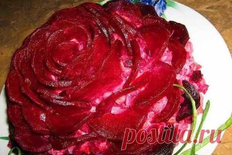 Салат «Красная роза».