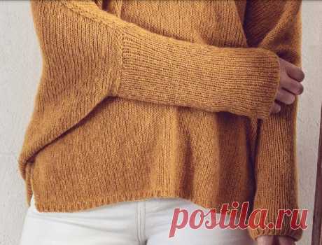 Подарок от Lana Grossa — бесплатное описание модели из журнала Lookbook | Тепло о вязании | Пульс Mail.ru Интересный силуэт плюс лицевая гладь.
