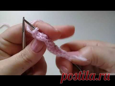 Супер пышный и легкий , двухсторонний узор из тонкой пряжи спицами!