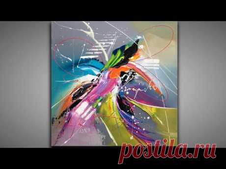 Démonstration peinture abstraite multicolor– Lilian Fournier #13
