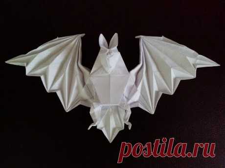 Летучая мышь оригами, origami Bat (Miyajima Noboru)