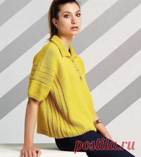 Желтый пуловер. Блог royal___knitting

Источник: https://www.instagram.com/p/CLzGHVHnLm1/

РАЗМЕРЫ
S (M) L (XL)
⠀
ШИРИНА ИЗДЕЛИЯ ПО ОБХВАТУ ГРУДИ
110 (114) 118 (123) см
⠀
ДЛИНА ИЗДЕЛИЯ
Примерно 55 (56) 57 (59) см
⠀
ВАМ ПОТРЕБУЕТСЯ
Пряжа (50% хлопка, 50% шерсти; 50 г/100 м) – 10 (10) 11 (12) мотков желтой;
прямые спицы №4,5 и 5; круговые спицы №4 длиной 80 см;
3 пуговицы диаметром 18 мм.
⠀
ЛИЦЕВАЯ ГЛАДЬ
В лицевых рядах вязать лицевые петли, в изнаночных рядах – изнаночные п...