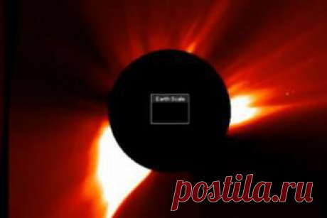 Гигантский искусственный космический объект воздействует на Солнце (видео)