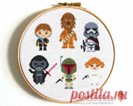 Star Wars fan art Cross Stitch pattern Set Inspired by Anakin | Etsy