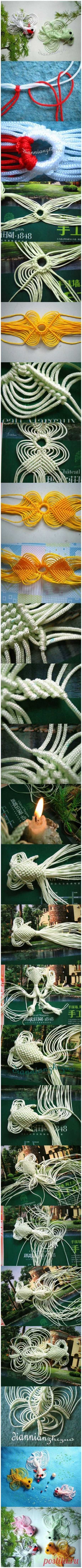 How to DIY Chinese Knot Lucky Fish | www.FabArtDIY.com