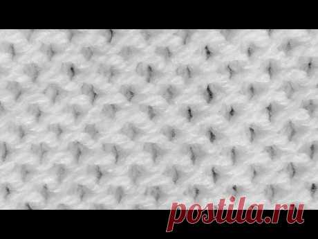 #УзорСпицами. Интересный узор спицами &quot;соты&quot;. Simple Knitting Pattern - YouTube