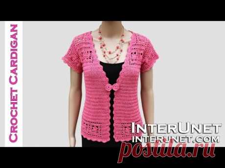 How to crochet lace cardigan jacket - YouTube