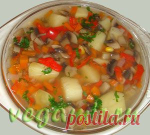 Грибной суп | Вегетарианские рецепты
