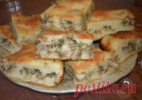 Рыбный пирог на скорую руку Автор рецепта Наталия Смирнова - Cookpad (консервы)