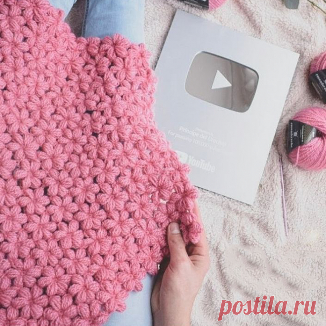 Полотно из цветочных мотивов крючком. Мастер-класс | Креаликум