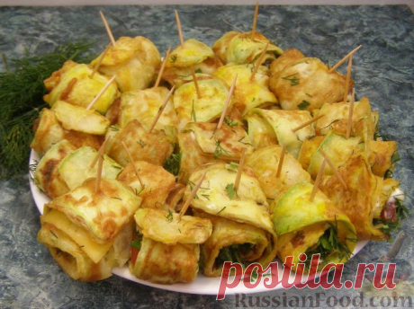 Рецепт: Жареные кабачки &quot;Тещин язык&quot; на RussianFood.com