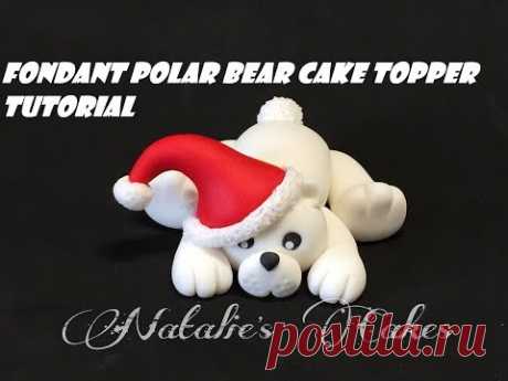 Fondant Polar bear cake topper tutorial