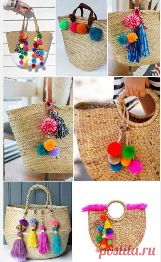 DIY: Bolso estilo Boho con pompones de colores