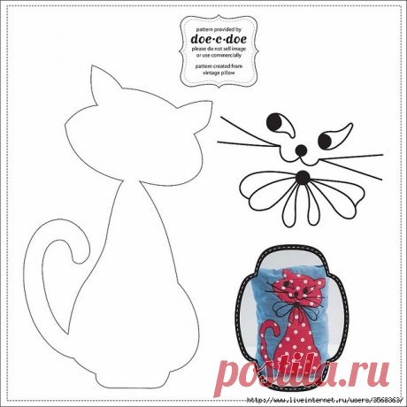 Аппликацию из ткани кота как сделать своими руками?