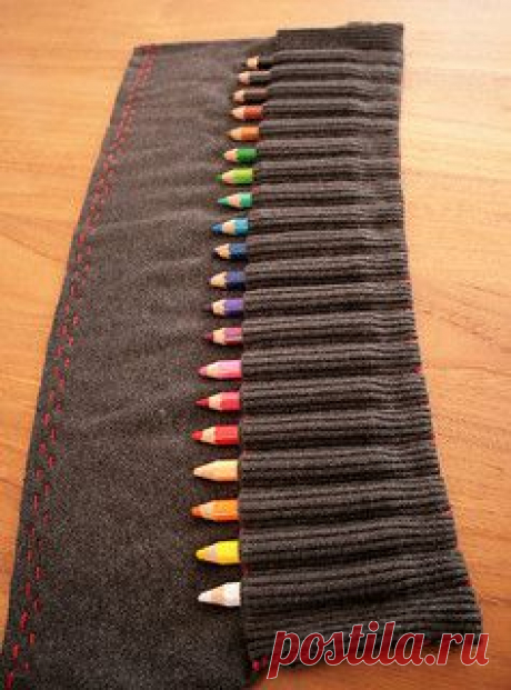 Crayons holder recycled from an old sweater | Flickr - Photo Sharing!
