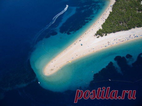 Пляж ЗОЛОТОЙ РОГ в Хорватии.