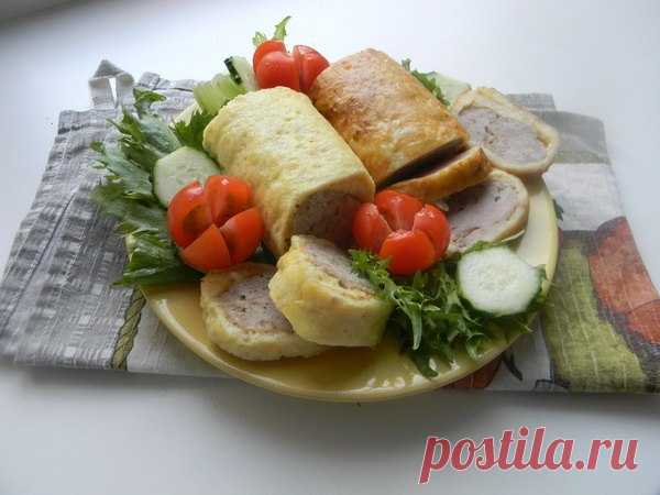 Мясной рулет в сырной обёртке | Рецепты для Вас!