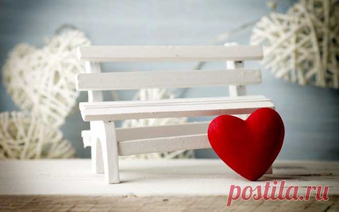 Скачать обои love, сердце, Valentine's Day, heart, скамейка, romantic, раздел настроения в разрешении 1280x800