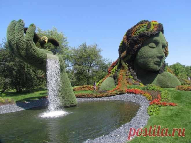 Зеленые скульптуры в Монреале