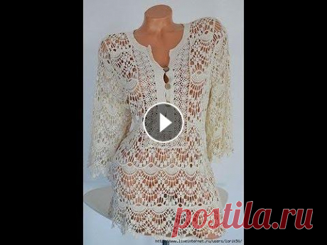 Летняя ажурная туника часть 1(схема+ образец+расчет) Summer openwork tunic part 1 Ссылка на схему тут: часть 2 (part 2) часть 3 (part 3)...