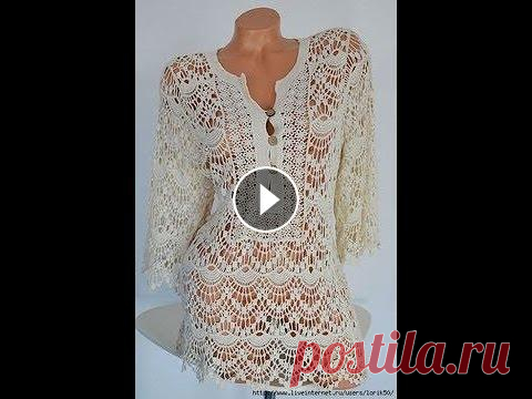 Летняя ажурная туника часть 1(схема+ образец+расчет) Summer openwork tunic part 1 Ссылка на схему тут: часть 2 (part 2) часть 3 (part 3)...