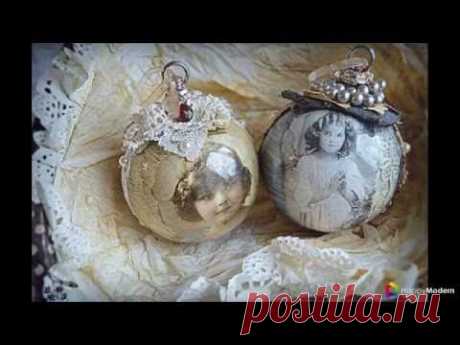 50+ идей декупажа елочных шаров своими руками