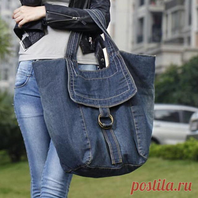 Дамы большой емкости свободного покроя джинсы многофункциональный джинсовые рук мода досуг сумка для ходьбы сумка купить на AliExpress