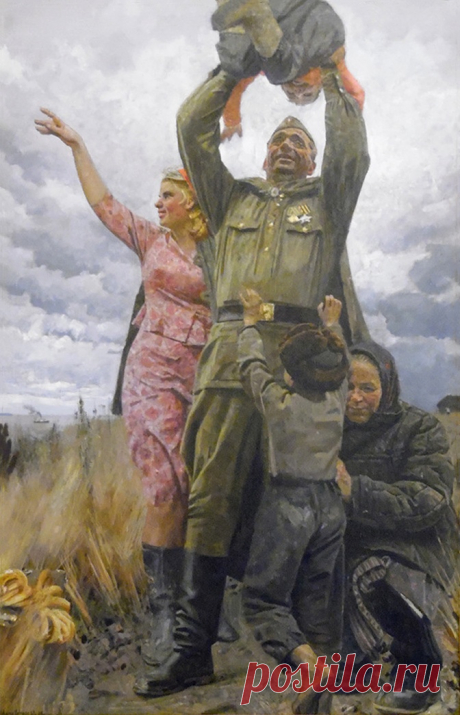 "Возвращение с победой", 1985
Холст, масло 300 х 180 см
Центральный музей Великой Отечественной войны 1941-1945 гг.

Китаев Ахмед Ибадуллович