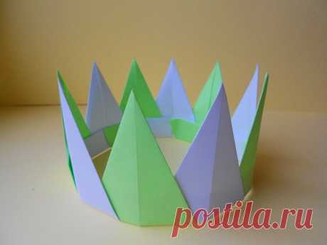 Корона (оригами, видео)