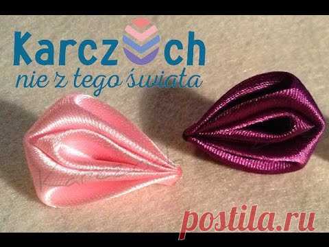 Podwójny płatek - kanzashi #1