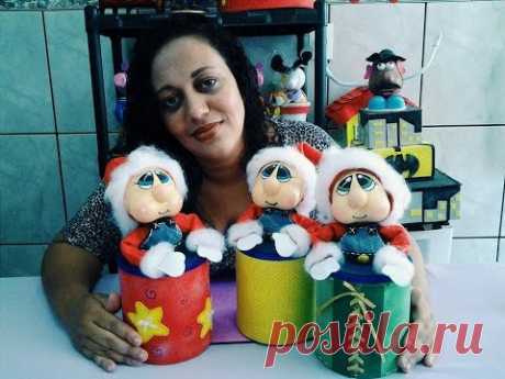 PAPAI NOEL EM E.V.A PORTA PRESENTE -TARCILA CARDOSO