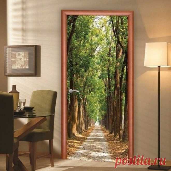 Фотообои на дверь как креативное решение интерьера