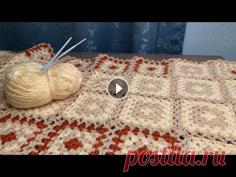 КРАСИВОЕ БЕЗОТРЫВНОЕ СОЕДИНЕНИЕ КВАДРАТОВ. ВЯЗАНИЕ КРЮЧКОМ. Красивый способ соединения. Так можно соединять не только квадраты. Изделие выглядит изящно....