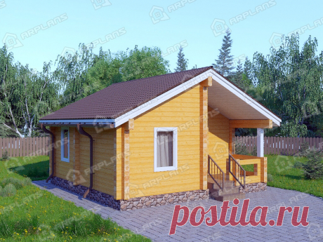 Проект одноэтажного дома (7х7)дачный вариант | Arplans.ru - проекты домов | Яндекс Дзен