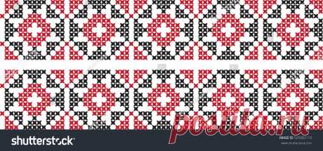 Embroidered Pattern On Transparent Background Vector de stock (libre de regalías)525582115; Shutterstock