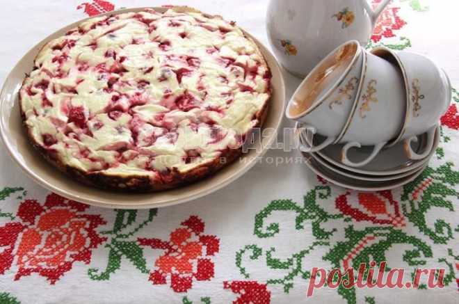 Рецепт творожного пирога с клубникой, пошаговые фото | Все Блюда